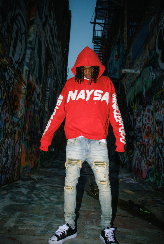 RED ‘MOG’ PULLOVER