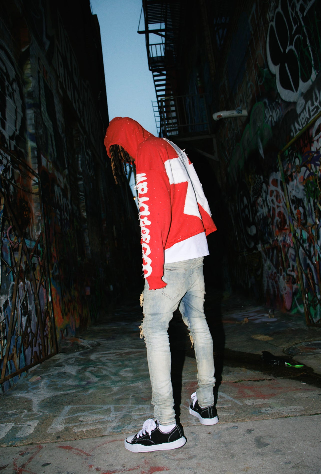 RED ‘MOG’ PULLOVER